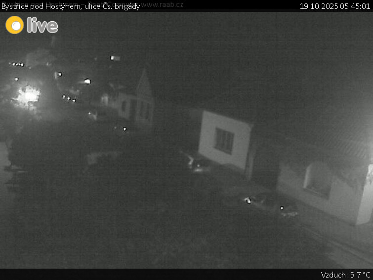Město Bystřice pod Hostýnem - Bystřice pod Hostýnem, ulice Čs. brigády - 19.10.2025 v 05:45 Město Bystřice pod Hostýnem - Bystřice pod Hostýnem, ulice Čs. brigády - 19.10.2025 v 05:45
