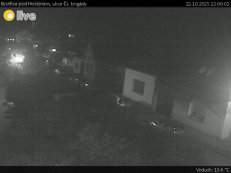 Město Bystřice pod Hostýnem - Bystřice pod Hostýnem, ulice Čs. brigády - 22.10.2025 v 22:00 Město Bystřice pod Hostýnem - Bystřice pod Hostýnem, ulice Čs. brigády - 22.10.2025 v 22:00