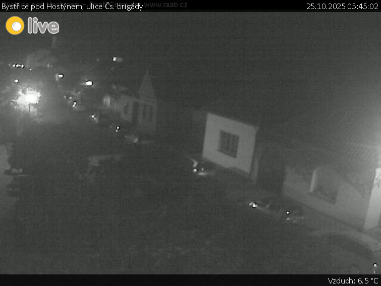 Město Bystřice pod Hostýnem - Bystřice pod Hostýnem, ulice Čs. brigády - 25.10.2025 v 05:45 Město Bystřice pod Hostýnem - Bystřice pod Hostýnem, ulice Čs. brigády - 25.10.2025 v 05:45