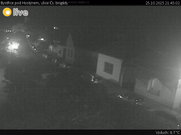 Město Bystřice pod Hostýnem - Bystřice pod Hostýnem, ulice Čs. brigády - 25.10.2025 v 21:45 Město Bystřice pod Hostýnem - Bystřice pod Hostýnem, ulice Čs. brigády - 25.10.2025 v 21:45