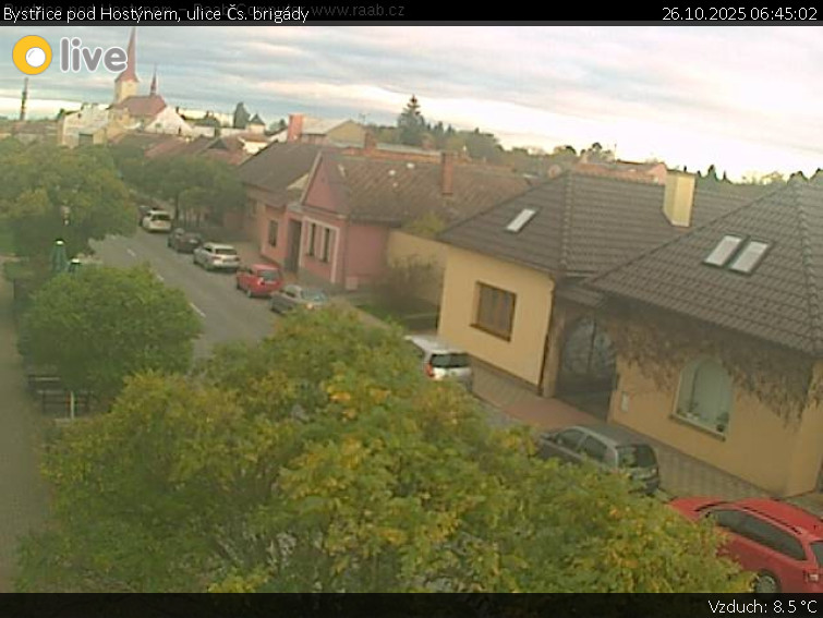 Město Bystřice pod Hostýnem - Bystřice pod Hostýnem, ulice Čs. brigády - 26.10.2025 v 06:45 Město Bystřice pod Hostýnem - Bystřice pod Hostýnem, ulice Čs. brigády - 26.10.2025 v 06:45