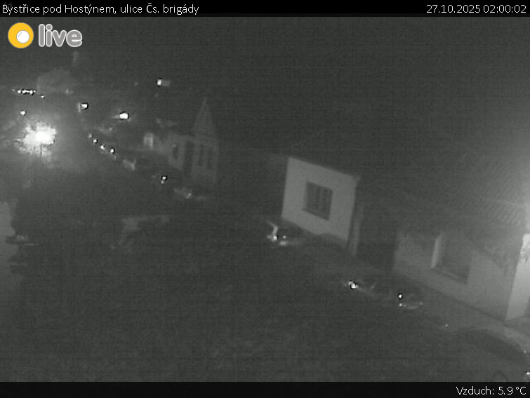 Město Bystřice pod Hostýnem - Bystřice pod Hostýnem, ulice Čs. brigády - 27.10.2025 v 02:00 Město Bystřice pod Hostýnem - Bystřice pod Hostýnem, ulice Čs. brigády - 27.10.2025 v 02:00