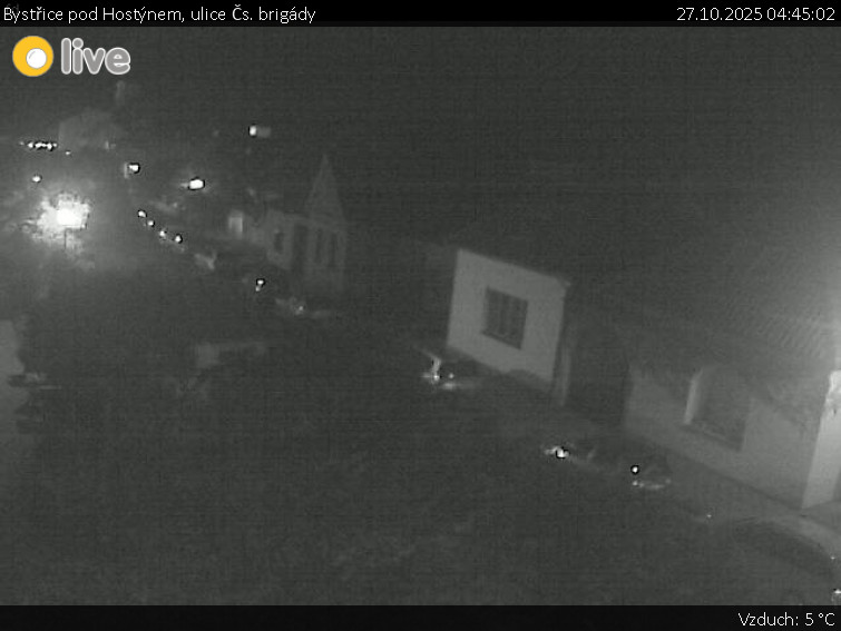 Město Bystřice pod Hostýnem - Bystřice pod Hostýnem, ulice Čs. brigády - 27.10.2025 v 04:45 Město Bystřice pod Hostýnem - Bystřice pod Hostýnem, ulice Čs. brigády - 27.10.2025 v 04:45