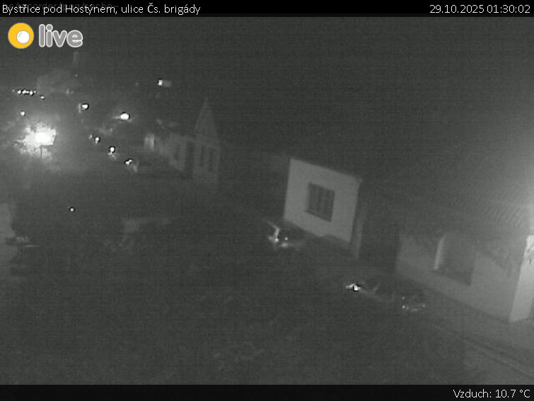 Město Bystřice pod Hostýnem - Bystřice pod Hostýnem, ulice Čs. brigády - 29.10.2025 v 01:30 Město Bystřice pod Hostýnem - Bystřice pod Hostýnem, ulice Čs. brigády - 29.10.2025 v 01:30