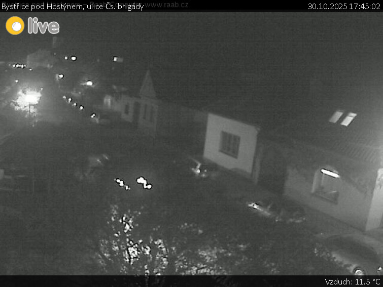 Město Bystřice pod Hostýnem - Bystřice pod Hostýnem, ulice Čs. brigády - 30.10.2025 v 17:45 Město Bystřice pod Hostýnem - Bystřice pod Hostýnem, ulice Čs. brigády - 30.10.2025 v 17:45
