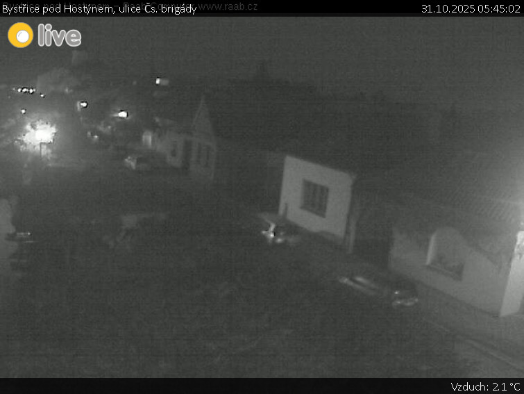 Město Bystřice pod Hostýnem - Bystřice pod Hostýnem, ulice Čs. brigády - 31.10.2025 v 05:45 Město Bystřice pod Hostýnem - Bystřice pod Hostýnem, ulice Čs. brigády - 31.10.2025 v 05:45
