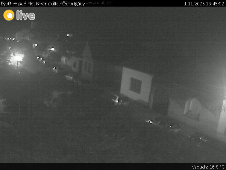 Město Bystřice pod Hostýnem - Bystřice pod Hostýnem, ulice Čs. brigády - 1.11.2025 v 18:45 Město Bystřice pod Hostýnem - Bystřice pod Hostýnem, ulice Čs. brigády - 1.11.2025 v 18:45
