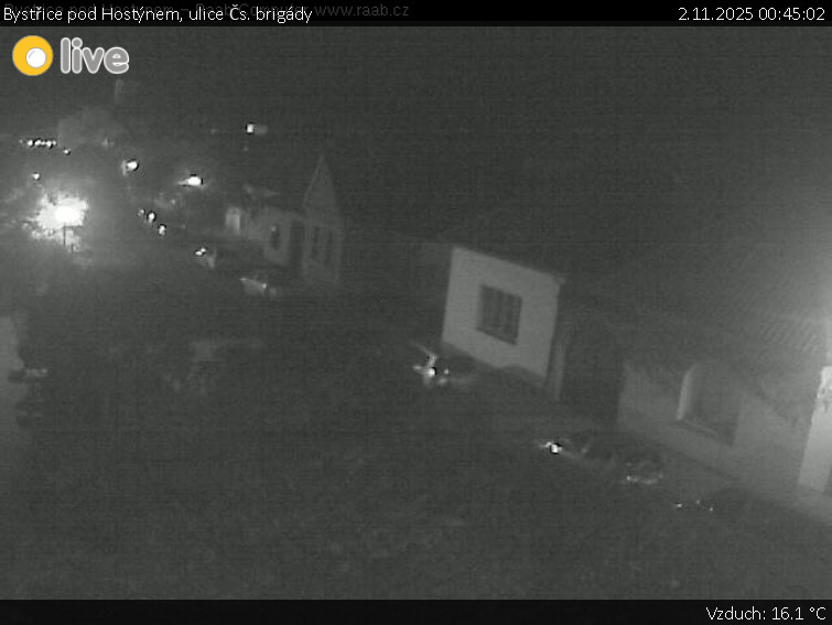 Město Bystřice pod Hostýnem - Bystřice pod Hostýnem, ulice Čs. brigády - 2.11.2025 v 00:45 Město Bystřice pod Hostýnem - Bystřice pod Hostýnem, ulice Čs. brigády - 2.11.2025 v 00:45