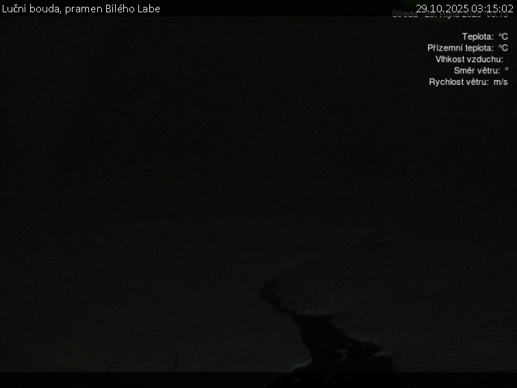 Luční bouda - Luční bouda, pramen Bílého Labe - 29.10.2025 v 03:15 Luční bouda - Luční bouda, pramen Bílého Labe - 29.10.2025 v 03:15