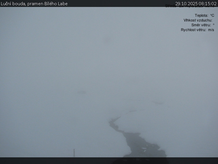 Luční bouda - Luční bouda, pramen Bílého Labe - 29.10.2025 v 08:15 Luční bouda - Luční bouda, pramen Bílého Labe - 29.10.2025 v 08:15