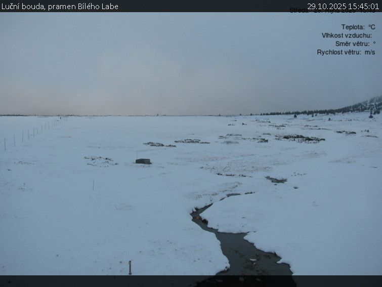 Luční bouda - Luční bouda, pramen Bílého Labe - 29.10.2025 v 15:45 Luční bouda - Luční bouda, pramen Bílého Labe - 29.10.2025 v 15:45