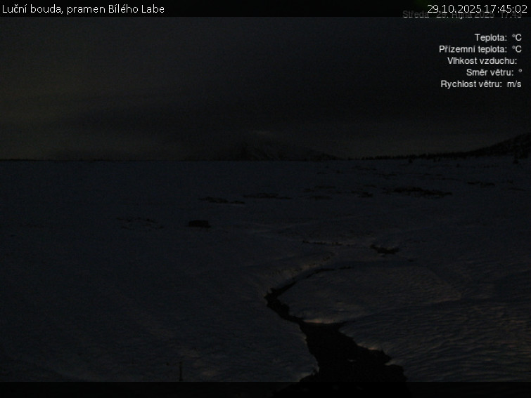 Luční bouda - Luční bouda, pramen Bílého Labe - 29.10.2025 v 17:45 Luční bouda - Luční bouda, pramen Bílého Labe - 29.10.2025 v 17:45
