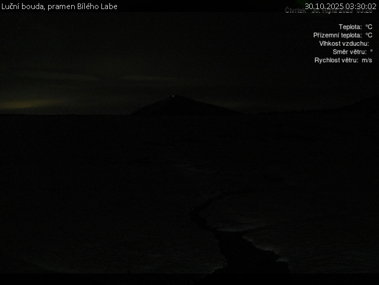 Luční bouda - Luční bouda, pramen Bílého Labe - 30.10.2025 v 03:30 Luční bouda - Luční bouda, pramen Bílého Labe - 30.10.2025 v 03:30