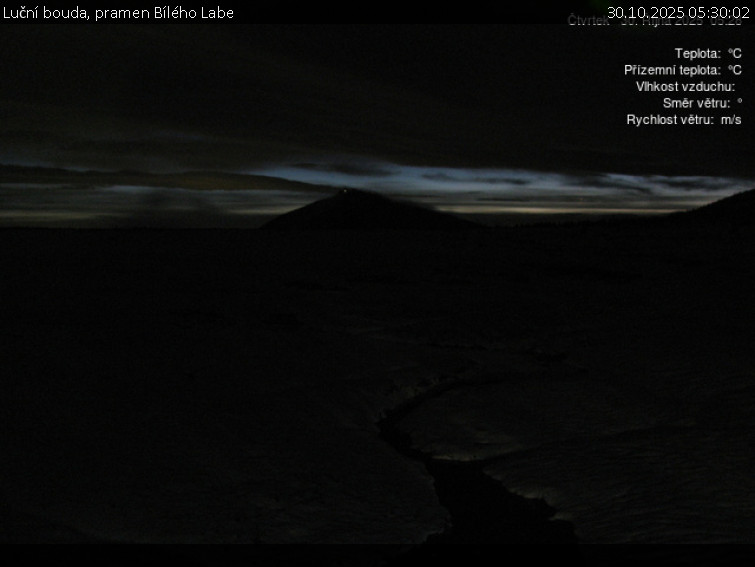Luční bouda - Luční bouda, pramen Bílého Labe - 30.10.2025 v 05:30 Luční bouda - Luční bouda, pramen Bílého Labe - 30.10.2025 v 05:30