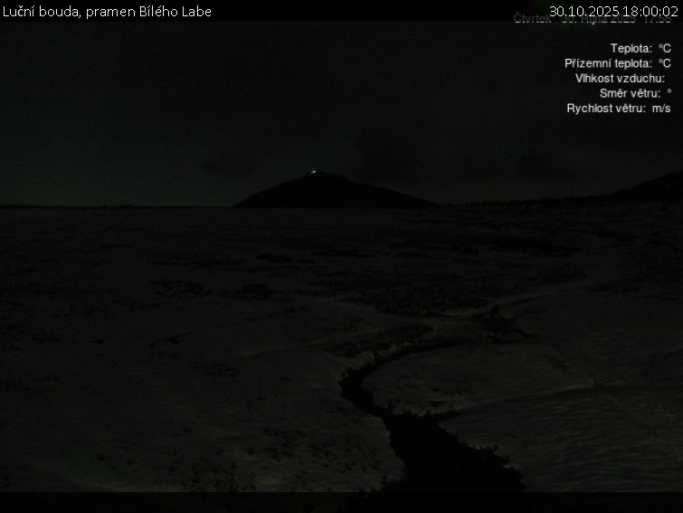 Luční bouda - Luční bouda, pramen Bílého Labe - 30.10.2025 v 18:00 Luční bouda - Luční bouda, pramen Bílého Labe - 30.10.2025 v 18:00