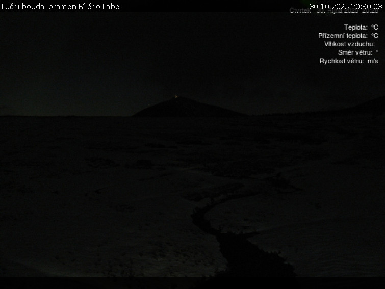 Luční bouda - Luční bouda, pramen Bílého Labe - 30.10.2025 v 20:30 Luční bouda - Luční bouda, pramen Bílého Labe - 30.10.2025 v 20:30