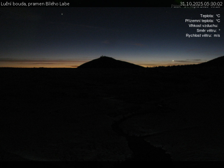Luční bouda - Luční bouda, pramen Bílého Labe - 31.10.2025 v 05:30 Luční bouda - Luční bouda, pramen Bílého Labe - 31.10.2025 v 05:30