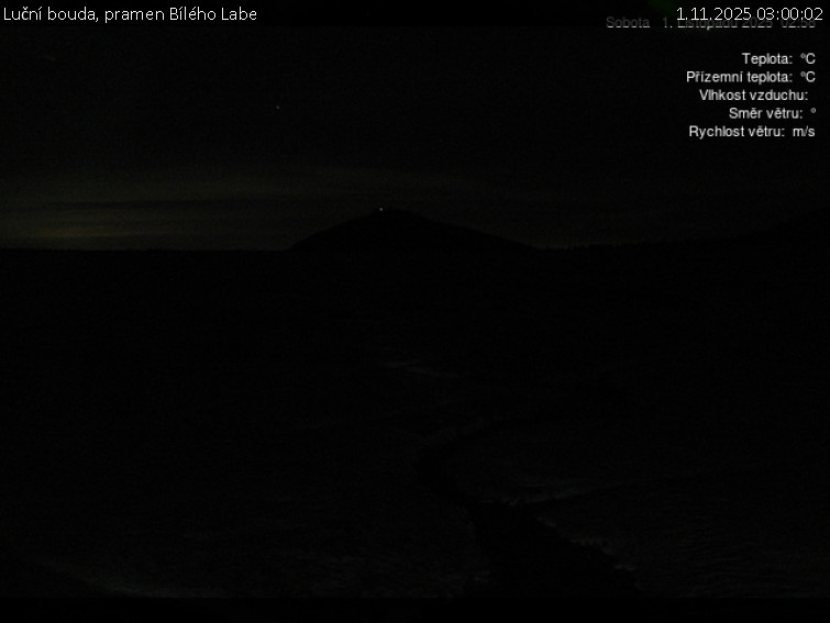 Luční bouda - Luční bouda, pramen Bílého Labe - 1.11.2025 v 03:00 Luční bouda - Luční bouda, pramen Bílého Labe - 1.11.2025 v 03:00