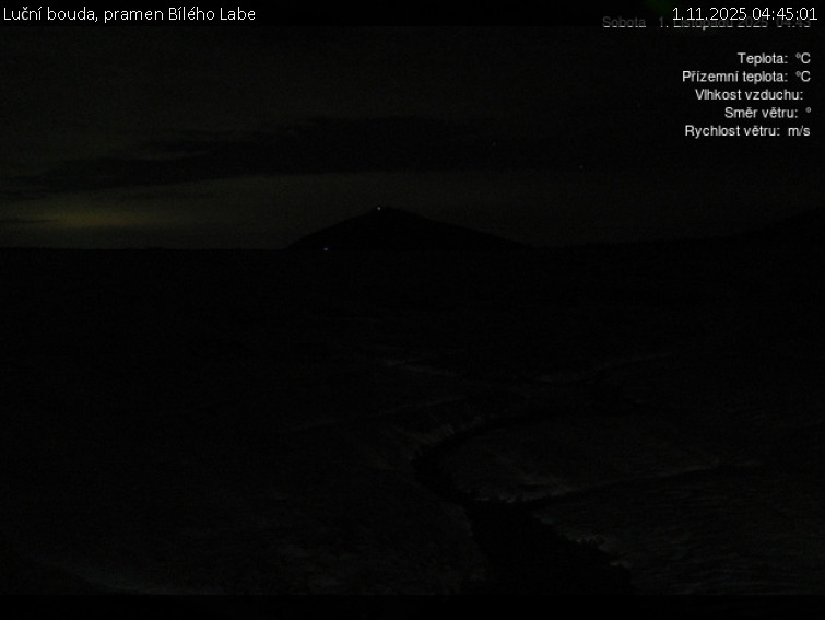 Luční bouda - Luční bouda, pramen Bílého Labe - 1.11.2025 v 04:45 Luční bouda - Luční bouda, pramen Bílého Labe - 1.11.2025 v 04:45