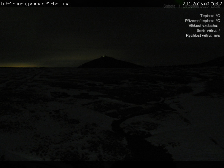 Luční bouda - Luční bouda, pramen Bílého Labe - 2.11.2025 v 00:00 Luční bouda - Luční bouda, pramen Bílého Labe - 2.11.2025 v 00:00