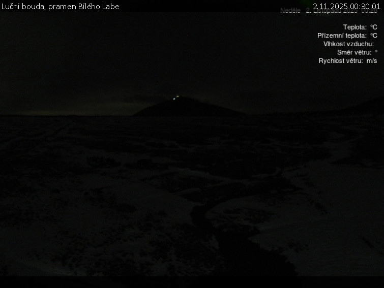 Luční bouda - Luční bouda, pramen Bílého Labe - 2.11.2025 v 00:30 Luční bouda - Luční bouda, pramen Bílého Labe - 2.11.2025 v 00:30