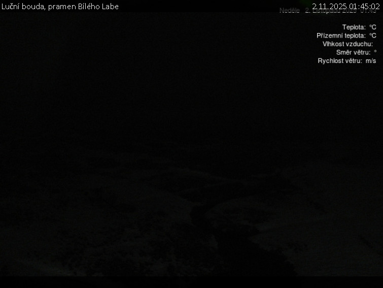 Luční bouda - Luční bouda, pramen Bílého Labe - 2.11.2025 v 01:45 Luční bouda - Luční bouda, pramen Bílého Labe - 2.11.2025 v 01:45