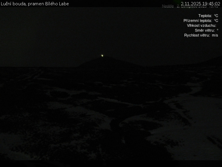 Luční bouda - Luční bouda, pramen Bílého Labe - 2.11.2025 v 19:45 Luční bouda - Luční bouda, pramen Bílého Labe - 2.11.2025 v 19:45