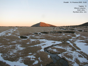 Luční bouda - Luční bouda, pramen Bílého Labe - 15.12.2025 v 15:45 Luční bouda - Luční bouda, pramen Bílého Labe - 15.12.2025 v 15:45