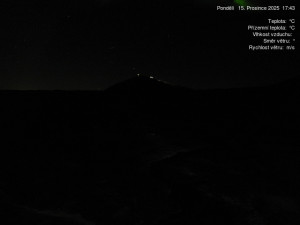 Luční bouda - Luční bouda, pramen Bílého Labe - 15.12.2025 v 17:45 Luční bouda - Luční bouda, pramen Bílého Labe - 15.12.2025 v 17:45