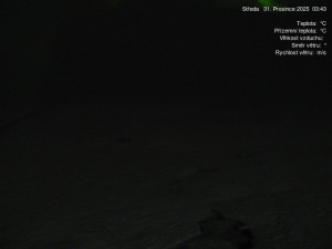 Luční bouda - Luční bouda, pramen Bílého Labe - 31.12.2025 v 03:45 Luční bouda - Luční bouda, pramen Bílého Labe - 31.12.2025 v 03:45