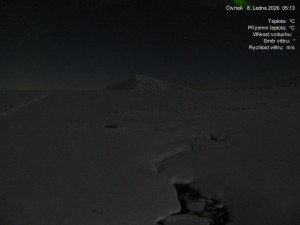 Luční bouda - Luční bouda, pramen Bílého Labe - 8.1.2026 v 05:15 Luční bouda - Luční bouda, pramen Bílého Labe - 8.1.2026 v 05:15