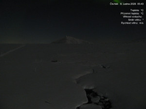 Luční bouda - Luční bouda, pramen Bílého Labe - 8.1.2026 v 05:45 Luční bouda - Luční bouda, pramen Bílého Labe - 8.1.2026 v 05:45