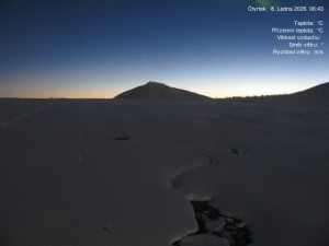 Luční bouda - Luční bouda, pramen Bílého Labe - 8.1.2026 v 06:45 Luční bouda - Luční bouda, pramen Bílého Labe - 8.1.2026 v 06:45