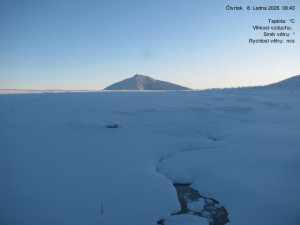 Luční bouda - Luční bouda, pramen Bílého Labe - 8.1.2026 v 08:45 Luční bouda - Luční bouda, pramen Bílého Labe - 8.1.2026 v 08:45