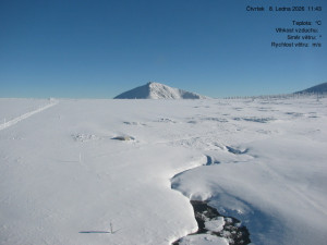 Luční bouda - Luční bouda, pramen Bílého Labe - 8.1.2026 v 11:45 Luční bouda - Luční bouda, pramen Bílého Labe - 8.1.2026 v 11:45