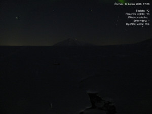 Luční bouda - Luční bouda, pramen Bílého Labe - 8.1.2026 v 17:30 Luční bouda - Luční bouda, pramen Bílého Labe - 8.1.2026 v 17:30