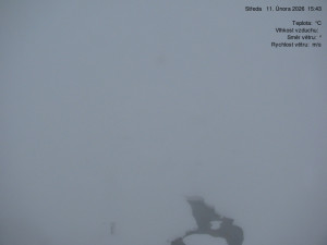 Luční bouda - Luční bouda, pramen Bílého Labe - 11.2.2026 v 15:45 Luční bouda - Luční bouda, pramen Bílého Labe - 11.2.2026 v 15:45