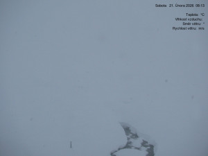 Luční bouda - Luční bouda, pramen Bílého Labe - 21.2.2026 v 08:15 Luční bouda - Luční bouda, pramen Bílého Labe - 21.2.2026 v 08:15