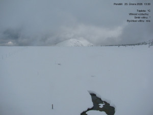 Luční bouda - Luční bouda, pramen Bílého Labe - 23.2.2026 v 13:45 Luční bouda - Luční bouda, pramen Bílého Labe - 23.2.2026 v 13:45