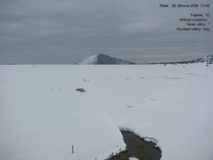 Luční bouda - Luční bouda, pramen Bílého Labe - 20.3.2026 v 11:45 Luční bouda - Luční bouda, pramen Bílého Labe - 20.3.2026 v 11:45