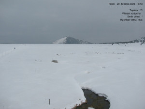 Luční bouda - Luční bouda, pramen Bílého Labe - 20.3.2026 v 13:45 Luční bouda - Luční bouda, pramen Bílého Labe - 20.3.2026 v 13:45