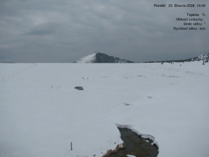 Luční bouda - Luční bouda, pramen Bílého Labe - 23.3.2026 v 14:45 Luční bouda - Luční bouda, pramen Bílého Labe - 23.3.2026 v 14:45