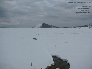 Luční bouda - Luční bouda, pramen Bílého Labe - 23.3.2026 v 15:45 Luční bouda - Luční bouda, pramen Bílého Labe - 23.3.2026 v 15:45