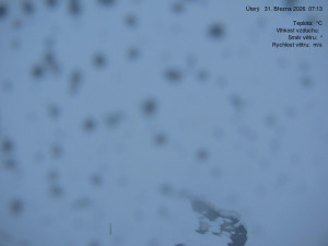 Luční bouda - Luční bouda, pramen Bílého Labe - 31.3.2026 v 07:15 Luční bouda - Luční bouda, pramen Bílého Labe - 31.3.2026 v 07:15