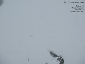 Luční bouda - Luční bouda, pramen Bílého Labe - 31.3.2026 v 15:45 Luční bouda - Luční bouda, pramen Bílého Labe - 31.3.2026 v 15:45