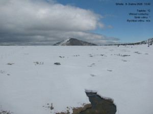 Luční bouda - Luční bouda, pramen Bílého Labe - 8.4.2026 v 13:45 Luční bouda - Luční bouda, pramen Bílého Labe - 8.4.2026 v 13:45