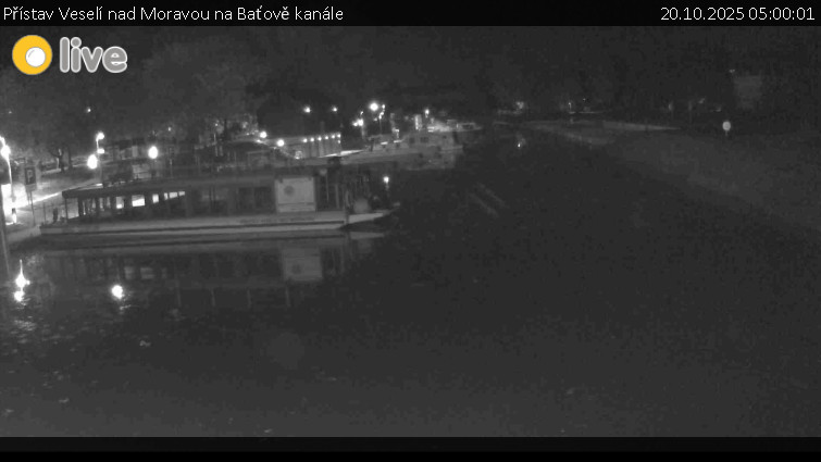 Baťův kanál - Přístav Veselí nad Moravou na Baťově kanále - 20.10.2025 v 05:00 Baťův kanál - Přístav Veselí nad Moravou na Baťově kanále - 20.10.2025 v 05:00