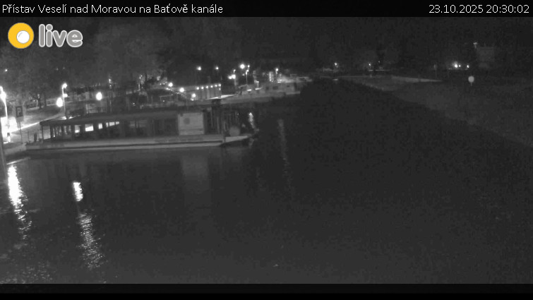 Baťův kanál - Přístav Veselí nad Moravou na Baťově kanále - 23.10.2025 v 20:30 Baťův kanál - Přístav Veselí nad Moravou na Baťově kanále - 23.10.2025 v 20:30