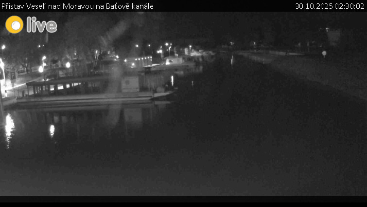 Baťův kanál - Přístav Veselí nad Moravou na Baťově kanále - 30.10.2025 v 02:30 Baťův kanál - Přístav Veselí nad Moravou na Baťově kanále - 30.10.2025 v 02:30