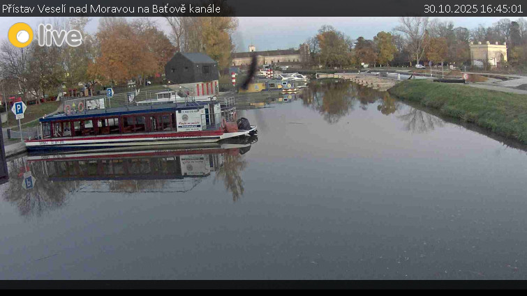 Baťův kanál - Přístav Veselí nad Moravou na Baťově kanále - 30.10.2025 v 16:45 Baťův kanál - Přístav Veselí nad Moravou na Baťově kanále - 30.10.2025 v 16:45